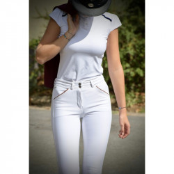 Pantalon d'équitation Point Sellier Adulte blanc - Pénélope Leprévost