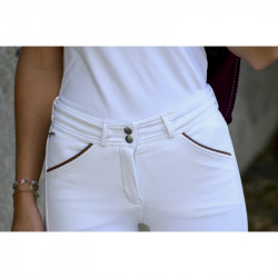 Pantalon d'équitation Point Sellier Adulte blanc - Pénélope Leprévost