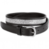 Ceinture cuir crystal drops
