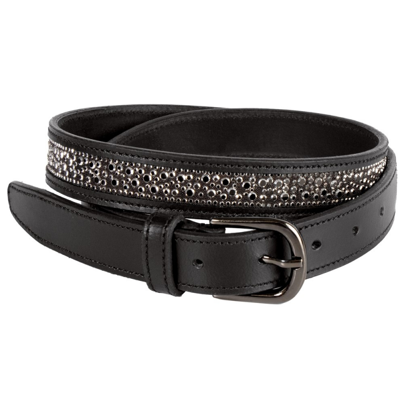 Ceinture cuir crystal drops
