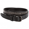 Ceinture cuir crystal drops