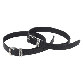 lanières d'éperons en cuir crystal