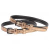 lanières éperons en cuir lizzard
