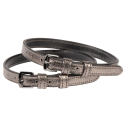 lanières éperons en cuir lizzard