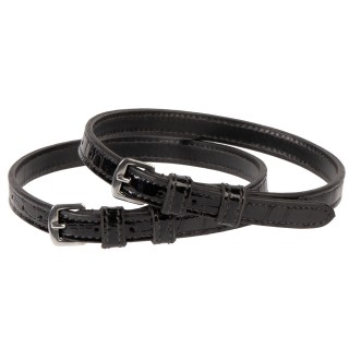 lanières d'éperons en cuir croco