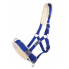Caveçon 3 anneaux avec fourrure synthétique bleu cobalt